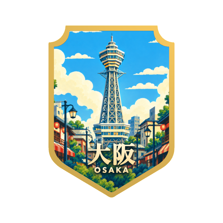 Osaka crest depicting Tsutenkaku